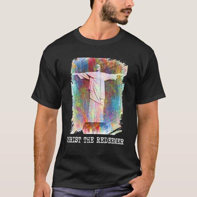 Kristus Redeemer T Shirt (Framsida)