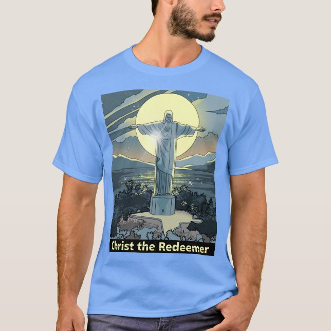 Kristus Redeemer  T Shirt (Framsida)