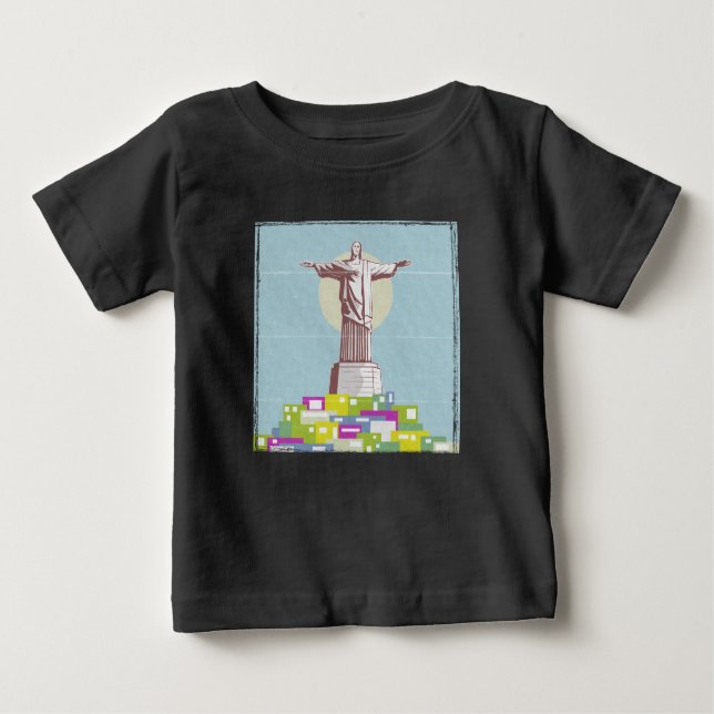 Kristus Redeemer Travel-affisch Favela T Shirt (Framsida)