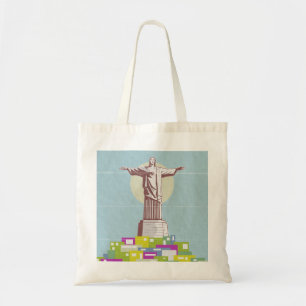 Kristus Redeemer Travel-affisch Favela Tygkasse