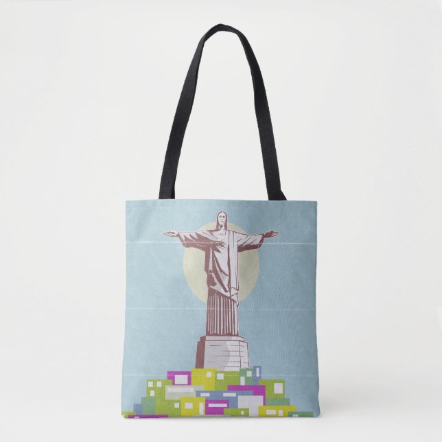 Kristus Redeemer Travel-affisch Favela Tygkasse (Framsida)