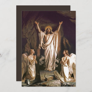 Kristus rekurtion. Fine Art Påsk Card Julkort