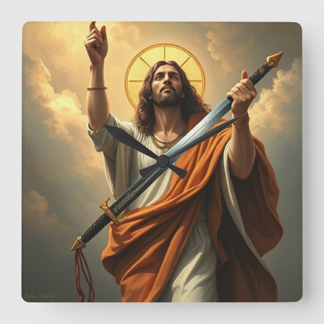 Kristus Returnerar väggklocka (Framsida)