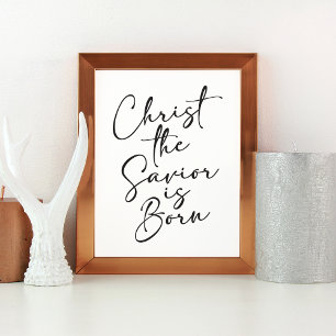 Kristus Savior är Born Jul Art Print Poster