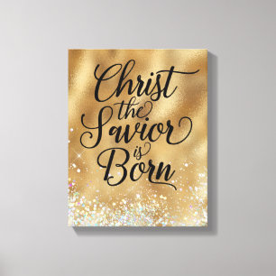 Kristus, Savior är född jul Canvastryck