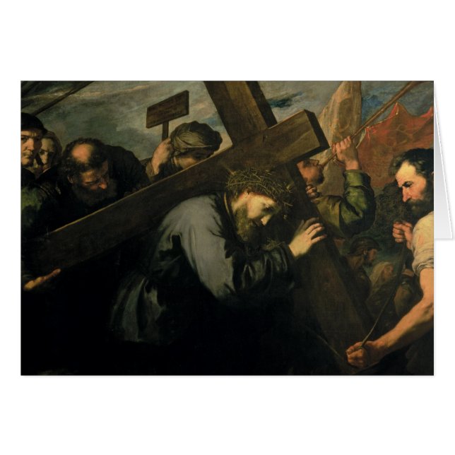 Kristus som bär kor, 1635 hälsningskort (Framsidan Horizontal)