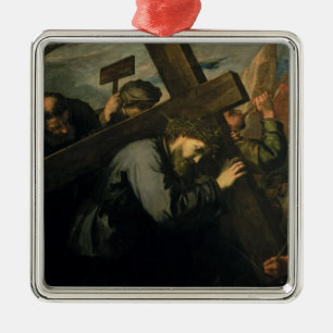 Kristus som bär kor, 1635 julgransprydnad metall