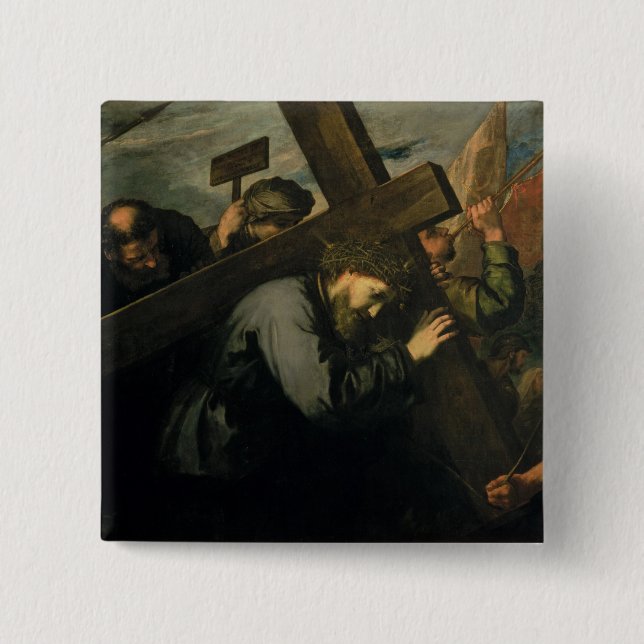 Kristus som bär kor, 1635 knapp (Framsida)