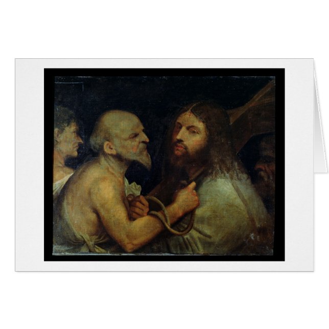 Kristus som bär kor hälsningskort (Framsidan Horizontal)