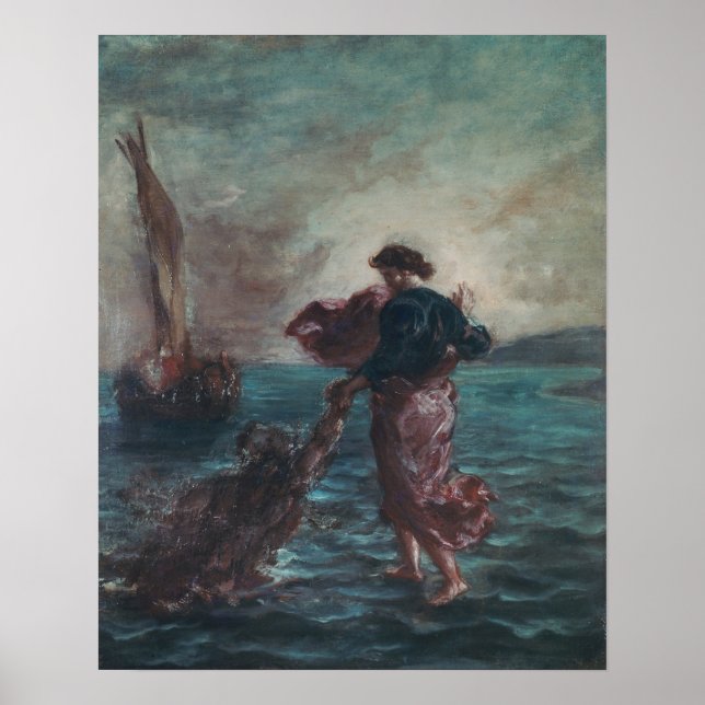 Kristus som går på vatten poster (Framsidan)