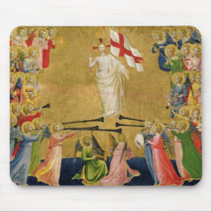 Kristus som glorifieras i domstolen av himmel, musmatta