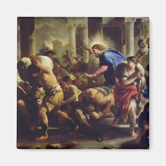 Kristus som kör Merchants från Temple Magnet (Framsidan)