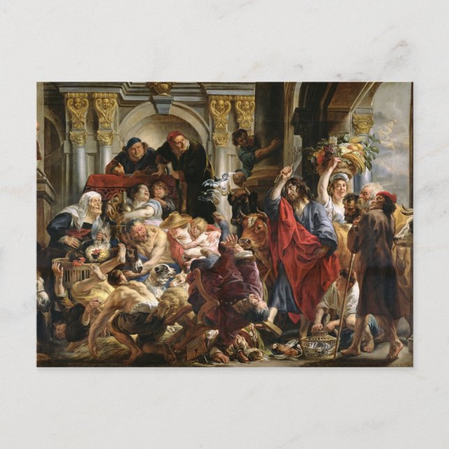 Kristus som kör Merchants från Temple Vykort (Framsida)