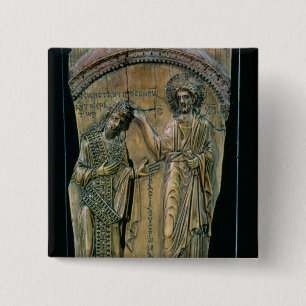 Kristus som krönar kejsaren Constantine VII Knapp