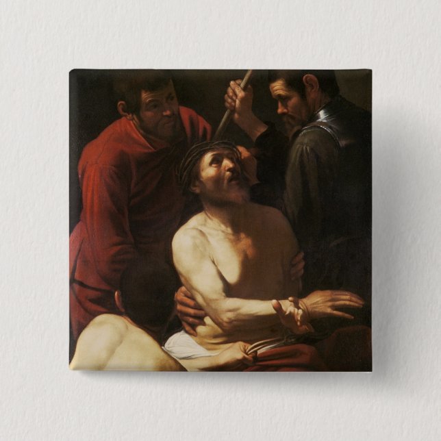 Kristus som krönas av taggar, c.1602 knapp (Framsida)