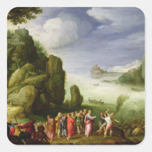 Kristus som läker det besatt av Gerasa, 1608 Fyrkantigt Klistermärke