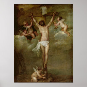 Kristus som närvarade vid änglarnas riddare poster