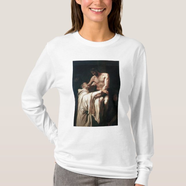 Kristus som omfamnar St Bernard T-shirt (Framsida)
