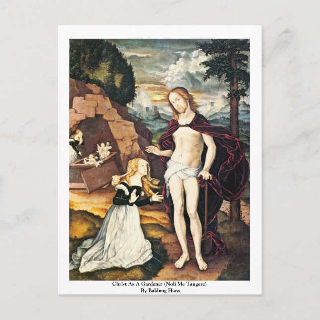 Kristus som trädgårdsmästare (Noli Me Tangere) Vykort (Framsida)