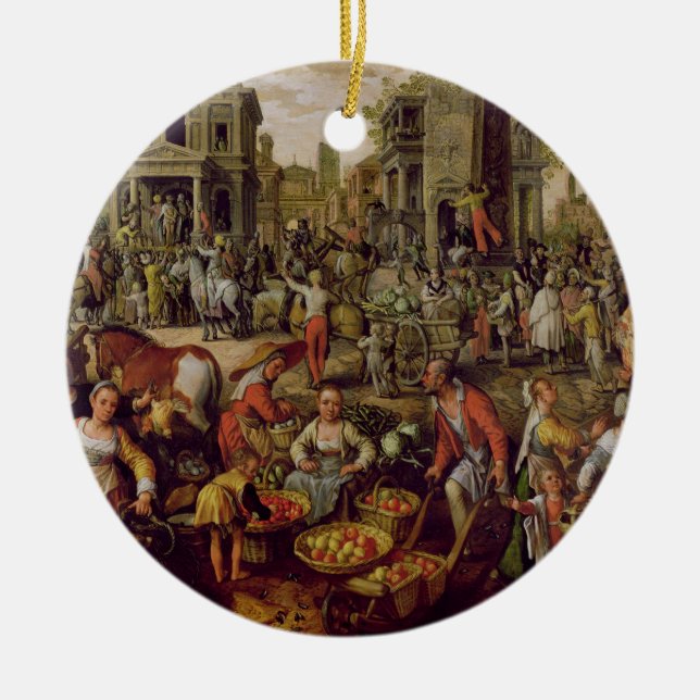 Kristus som visas till folket julgransprydnad keramik (Framsidan)