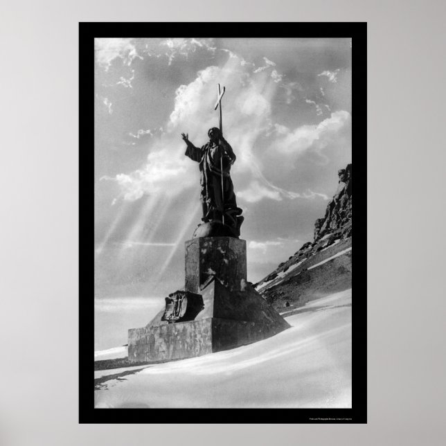 Kristus staty i Anderna 1904 Poster (Framsidan)