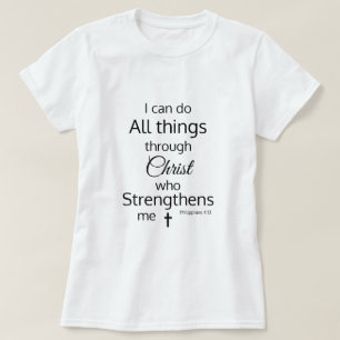 Kristus Stengthens mig Bibelverse T Shirt