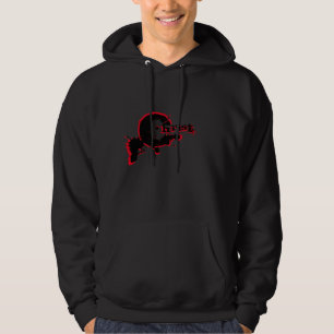 Kristus, svart och röd sweatshirt med luva