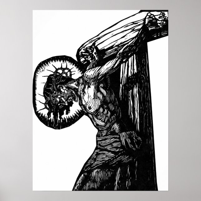 Kristus, svart- och vit-bestrålning poster (Framsidan)