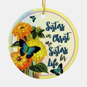 Kristus-systrar Julgransprydnad Keramik