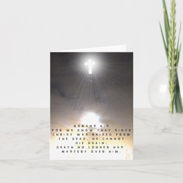 Kristus togs upp från döden helgkort (Framsida)