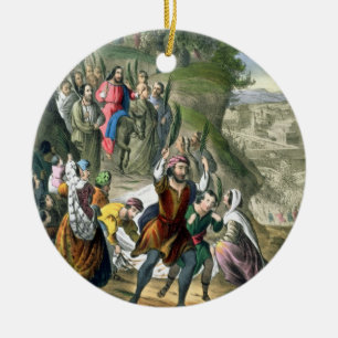 Kristus Triumphal tillträde in i Jerusalem, från Julgransprydnad Keramik