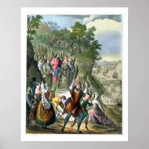 Kristus Triumphal tillträde in i Jerusalem, från Poster