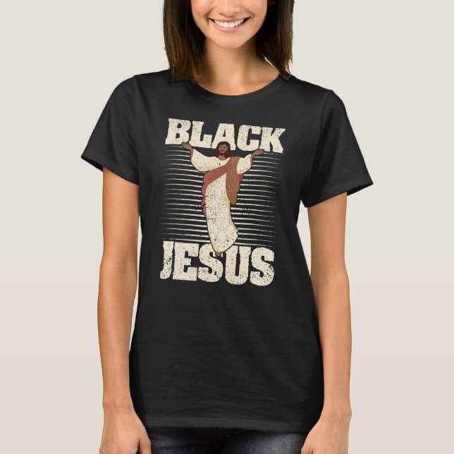 Kristus Tro God jul Religous Black Jes T Shirt (Framsida)