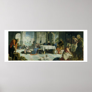Kristus Tvättande Disciples' Feet, 1547 Poster