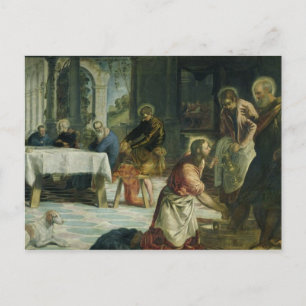Kristus Tvättande Disciples' Feet, 1547 Vykort