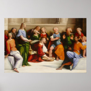 Kristus Tvättande mat - Garofalo Fine Art Poster