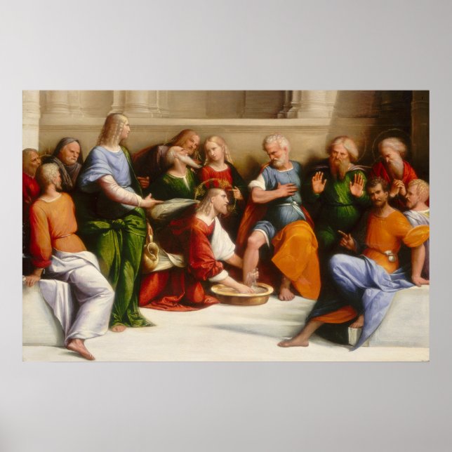 Kristus Tvättande mat - Garofalo Fine Art Poster (Framsidan)