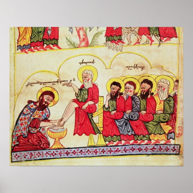 Kristus tvättar distanserna poster (Framsidan)