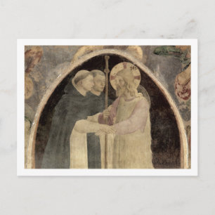 Kristus välkomnar två Dominikanska friars (fresco) Vykort
