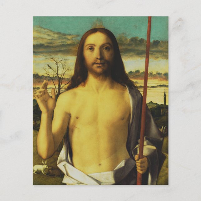 Kristus välsignar av Giovanni Bellini   Flygblad (Framsidan)
