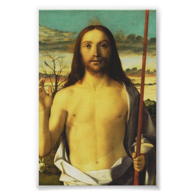 Kristus välsignar av Giovanni Bellini   Fototryck (Framsidan)