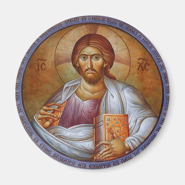 Kristus välsignar magnet (Framsidan)