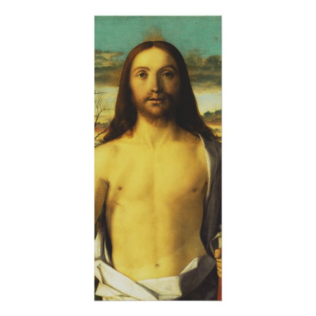 Kristus välsignelse av Giovanni Bellini Reklamkort (Framsidan)