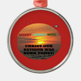 Kristus vår själ föddes idag julgransprydnad metall