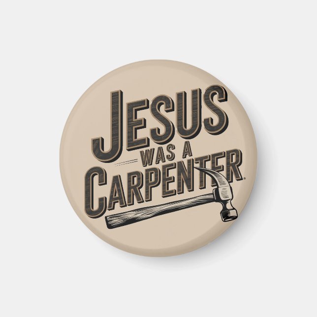 Kristus verk, Jesus var en snickare Magnet (Framsidan)