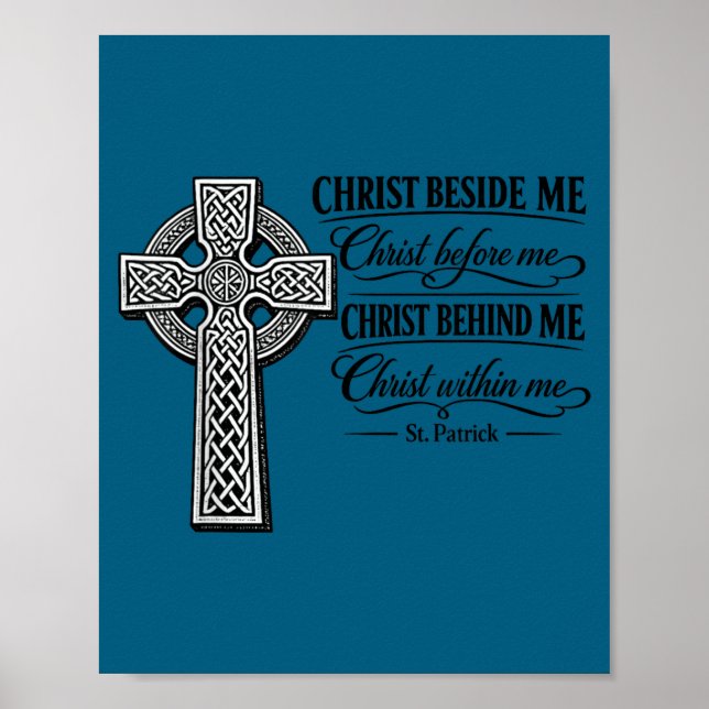 Kristus vid min sida – st. patrick kelterkors för  poster (Framsidan)