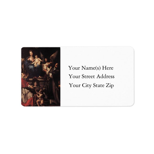 Kristus Vintage-adressetikett Adressetikett (Framsidan)