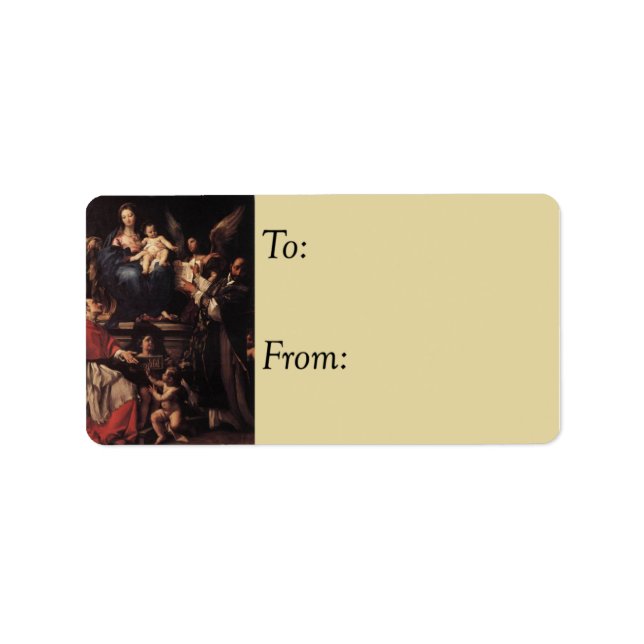 Kristus Vintage Gift Märkre Adressetikett (Framsidan)