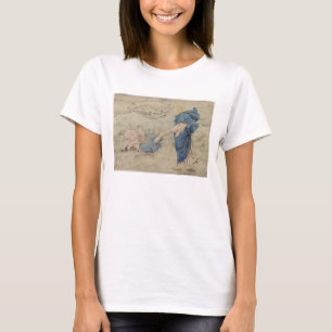 Kristus Walking-skiss på Vatten (pappert) T Shirt
