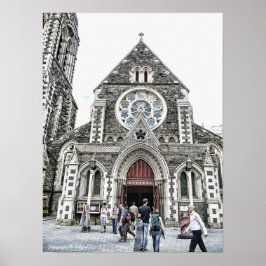 KristusChurch Cathedral, Nya Zeeland Poster